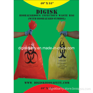 44" X 55" Biohazard Bag for Biohazardous/Infectious Waste in Hospital/Clinical/Laboratory